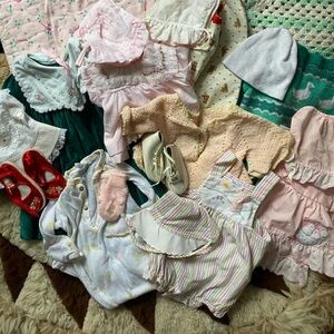 Baby clothes and beanie babies